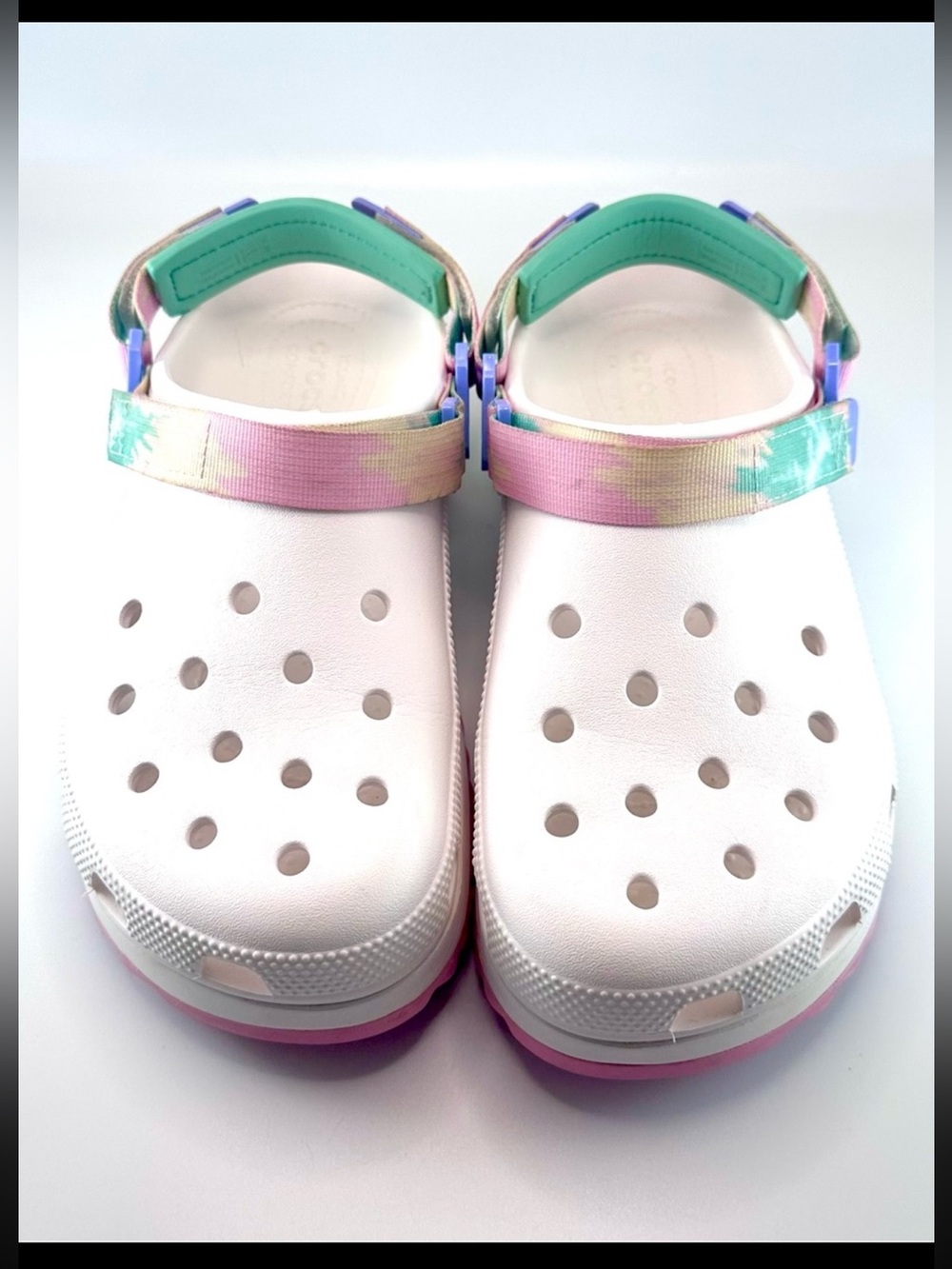 Crocs Classic Hiker Ombre Platform Clogs White Multi Men 10 / Women 12
